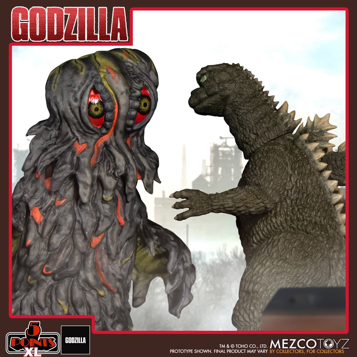 Mezco 5 Points XL Hedorah vs. Godzilla Boxed Set image 4