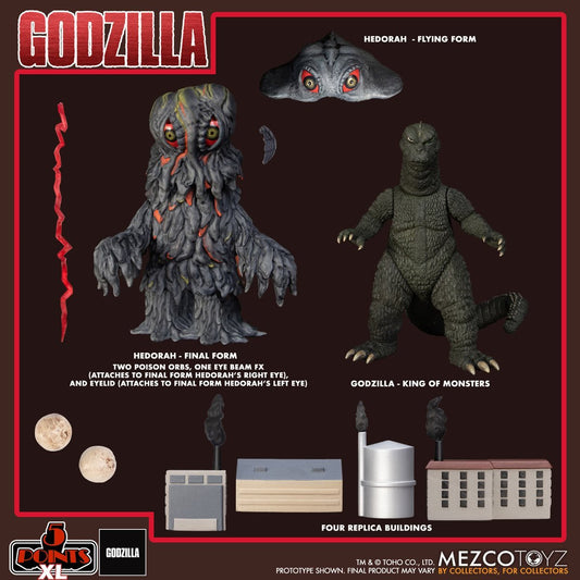 Mezco 5 Points XL Hedorah vs. Godzilla Boxed Set image 1
