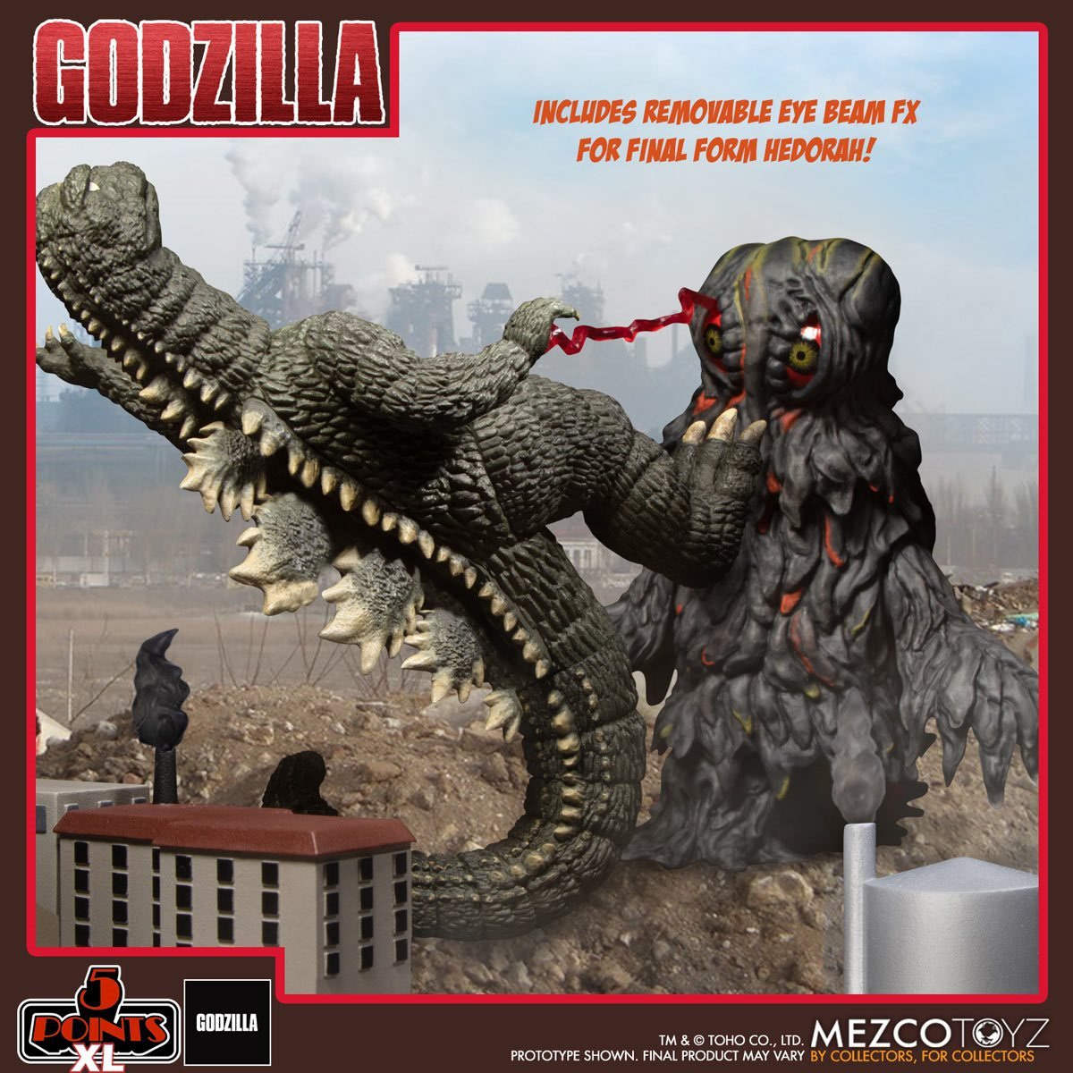Mezco 5 Points XL Hedorah vs. Godzilla Boxed Set image 8