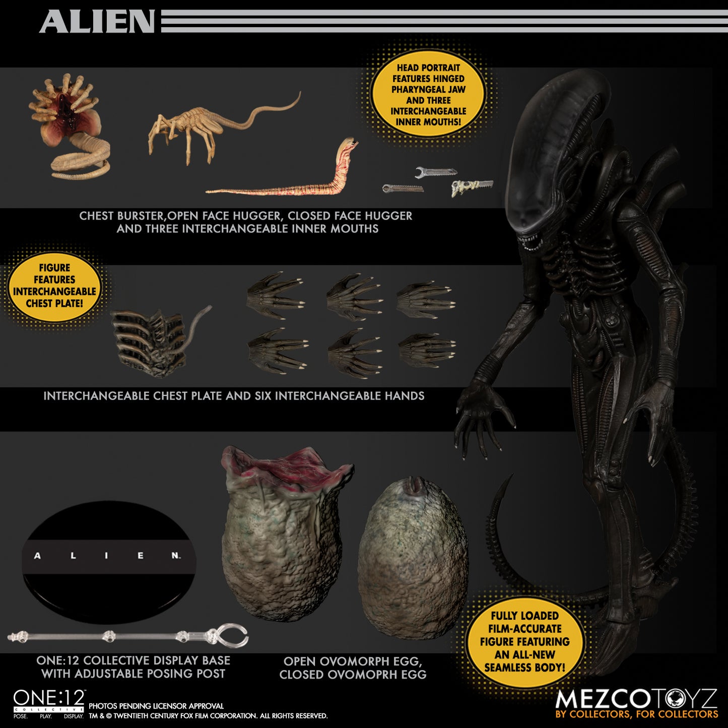 Mezco ONE:12 Collective Big Chap Alien DLX image 14