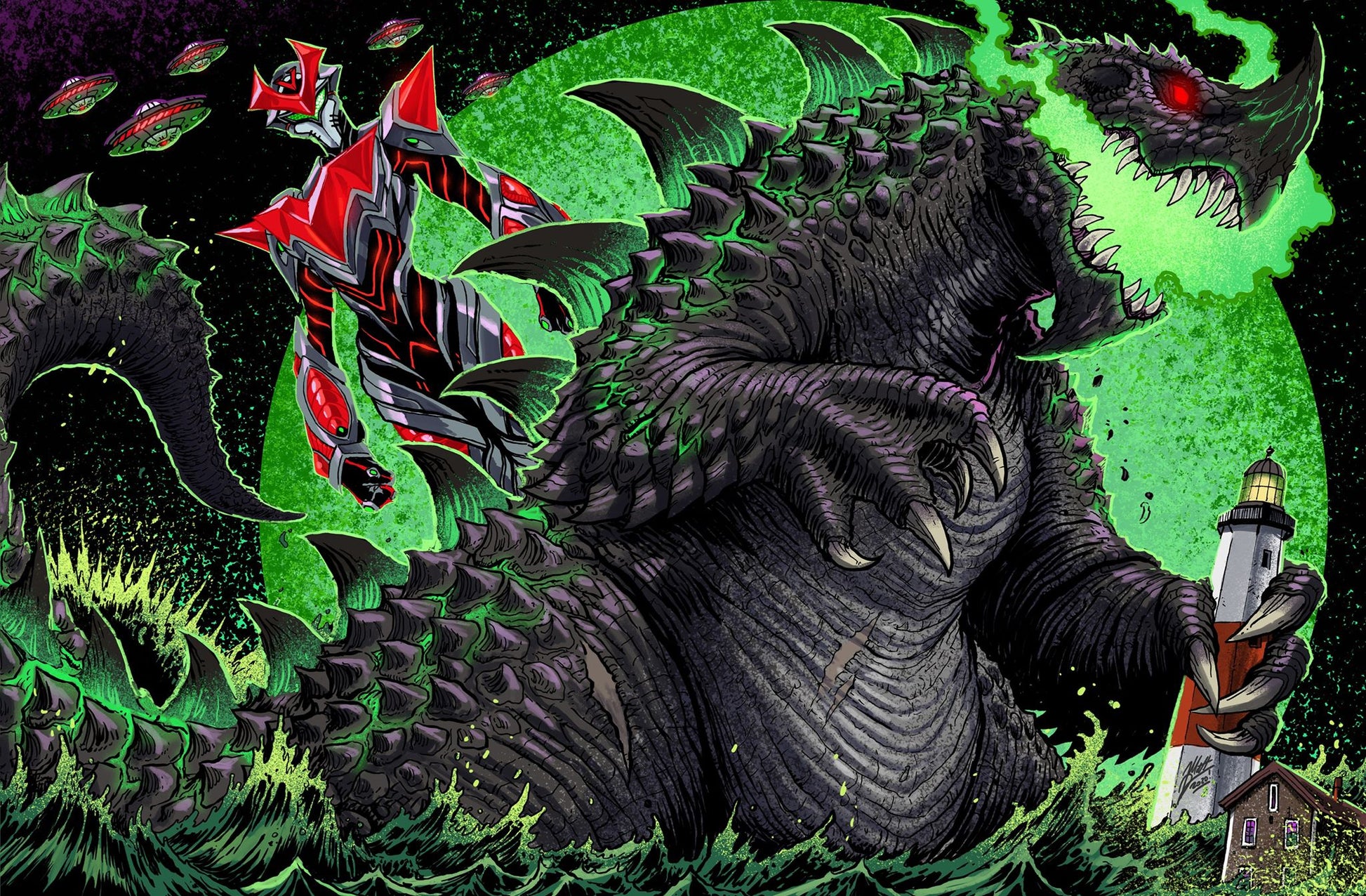 11x17" Kaiju Live Print Signed by Matt Frank image 1