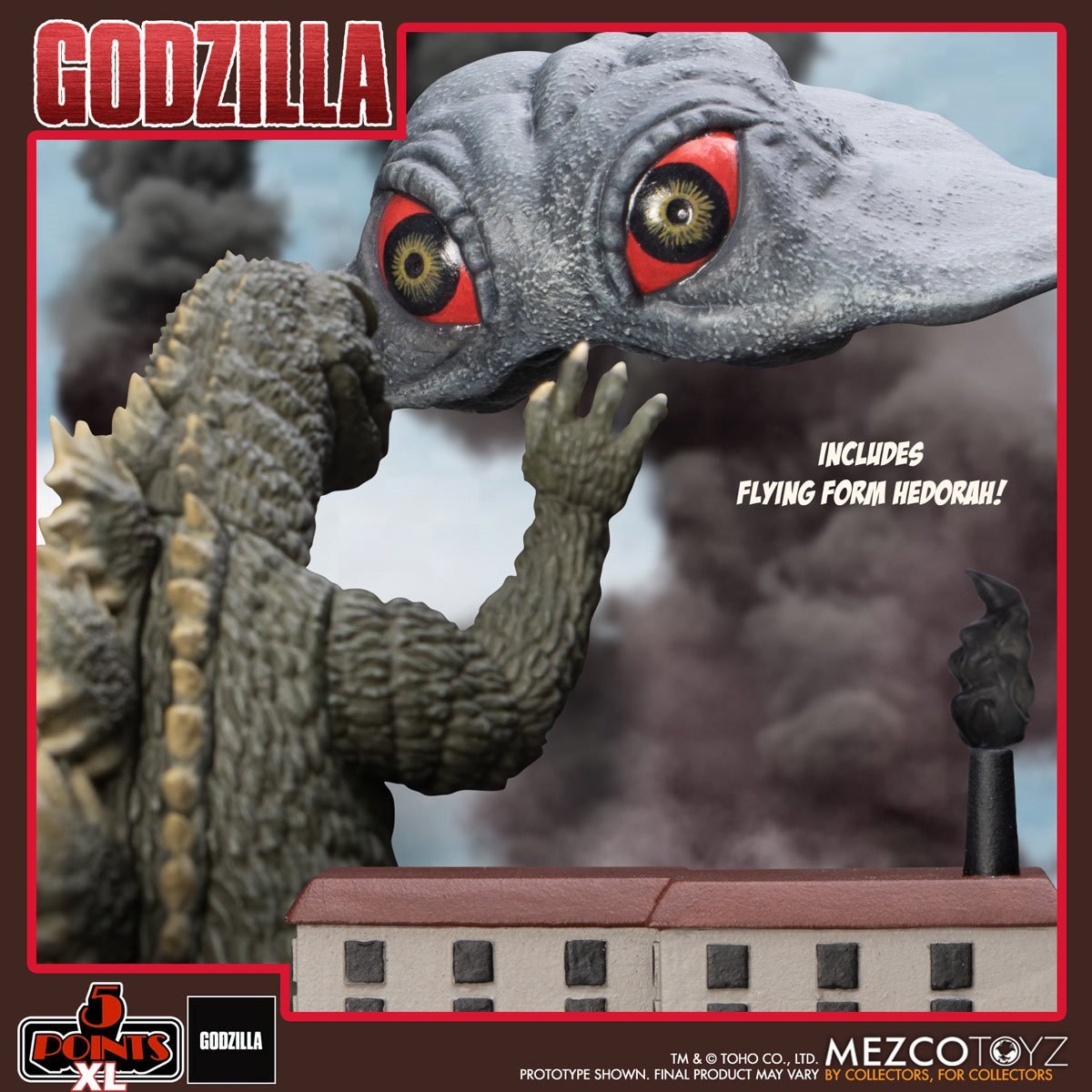 Mezco 5 Points XL Hedorah vs. Godzilla Boxed Set image 2